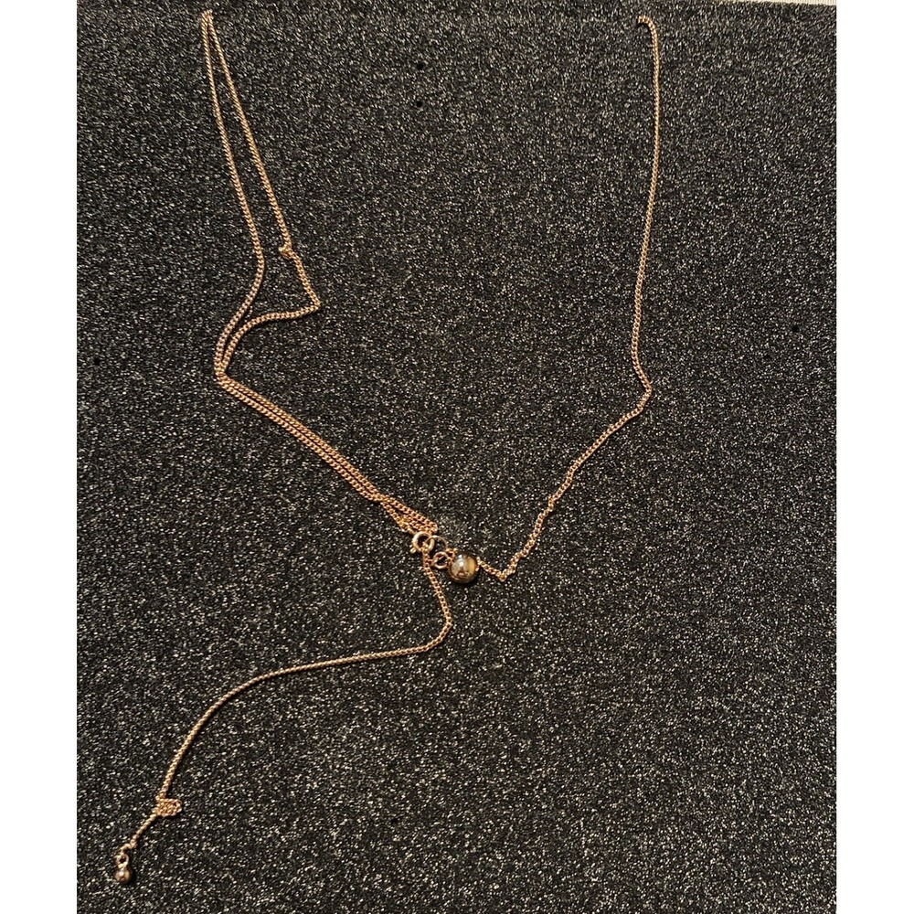 Burberry Multichain Pendant Necklace Gold Tone Black Marbled Resin Box Italy NEW - Picture 9 of 13